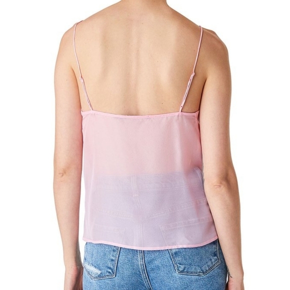 J Brand silk top with sheer  back bnwt size M - Picture 2 of 2